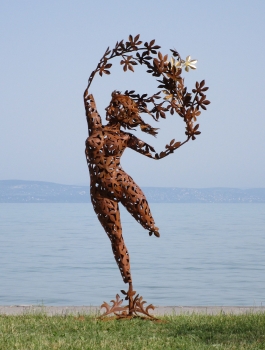 Goddess female iron sculpture